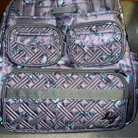 NEW Lug Life Puddle Jumper LE Convertible Bag in Butterfly Grey - Picture 5 of 8